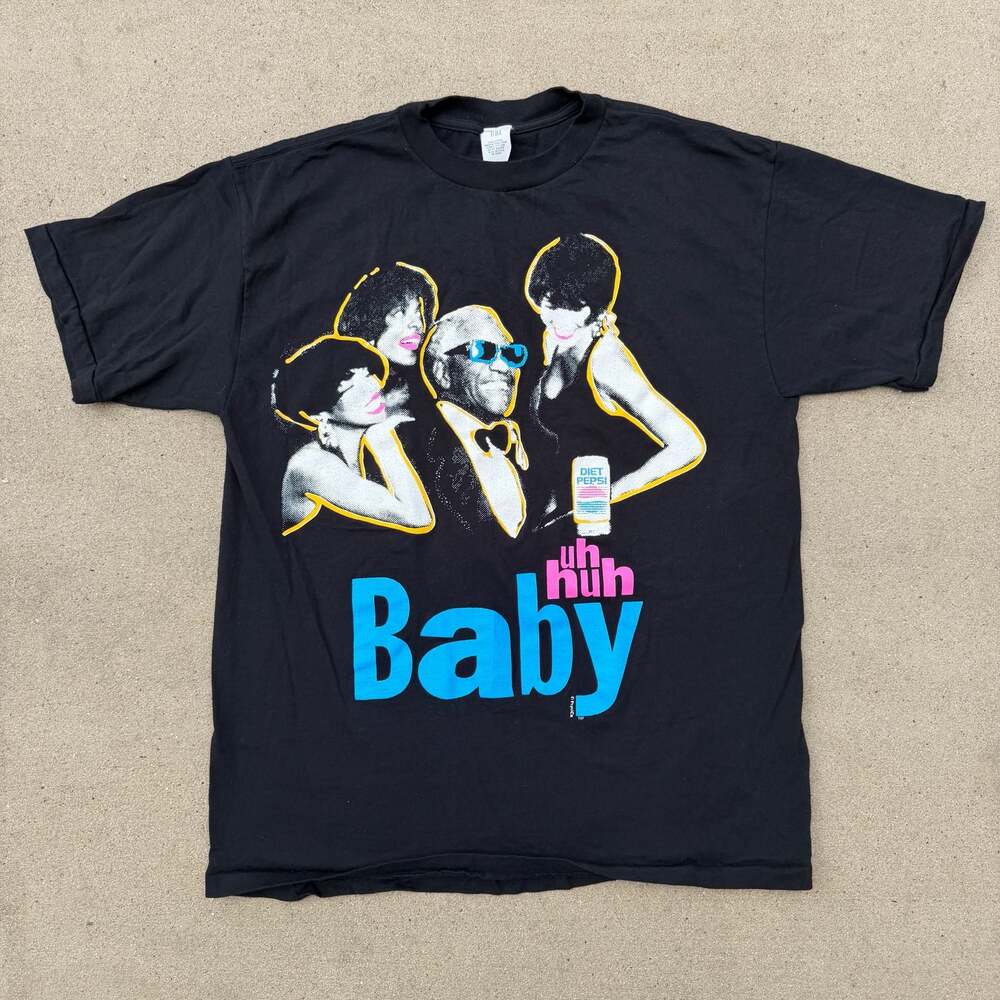 Vintage 1990s Ray Charles Diet Pepsi 'Uh Huh Baby' Promo T-Shirt